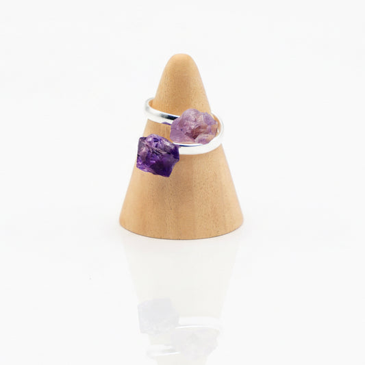 Duo Ring Silver (Amethyst)