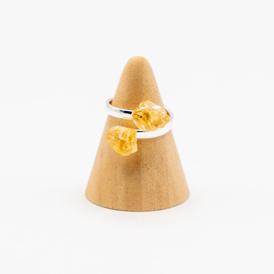 Duo Ring Silver (Citrine)