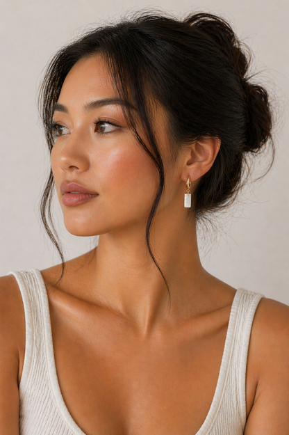Small Hoop Earring (Selenite)