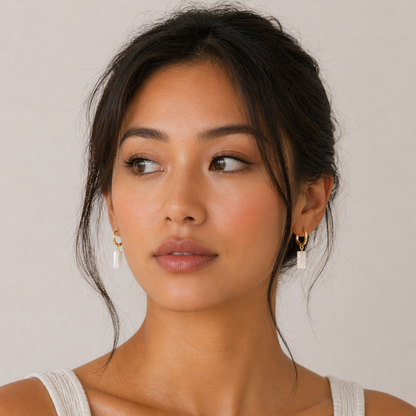 Small Hoop Earring (Selenite)