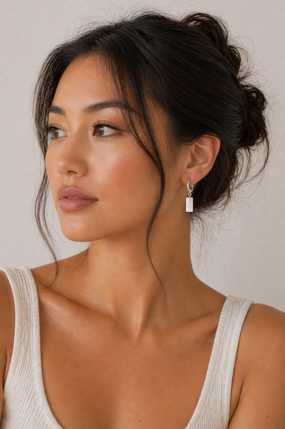 Small Hoop Earring (Selenite)