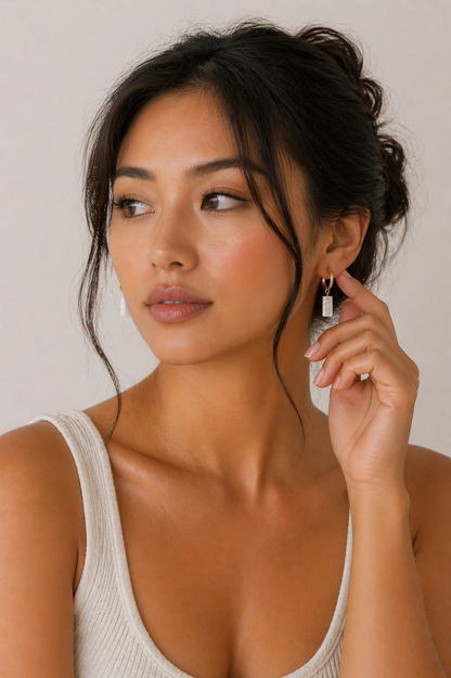 Small Hoop Earring (Selenite)