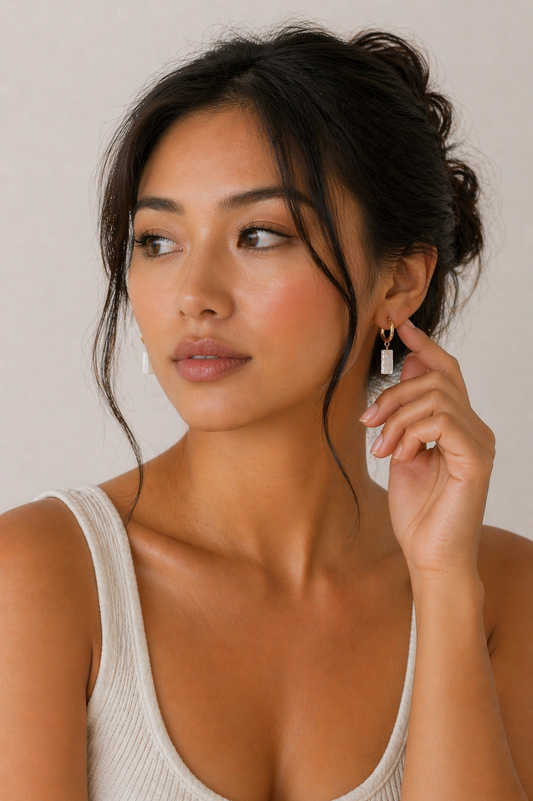 Small Hoop Earring (Selenite)