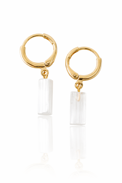 Small Hoop Earring (Selenite)