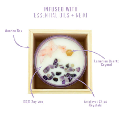 Lavender & Vanilla Candle Top down