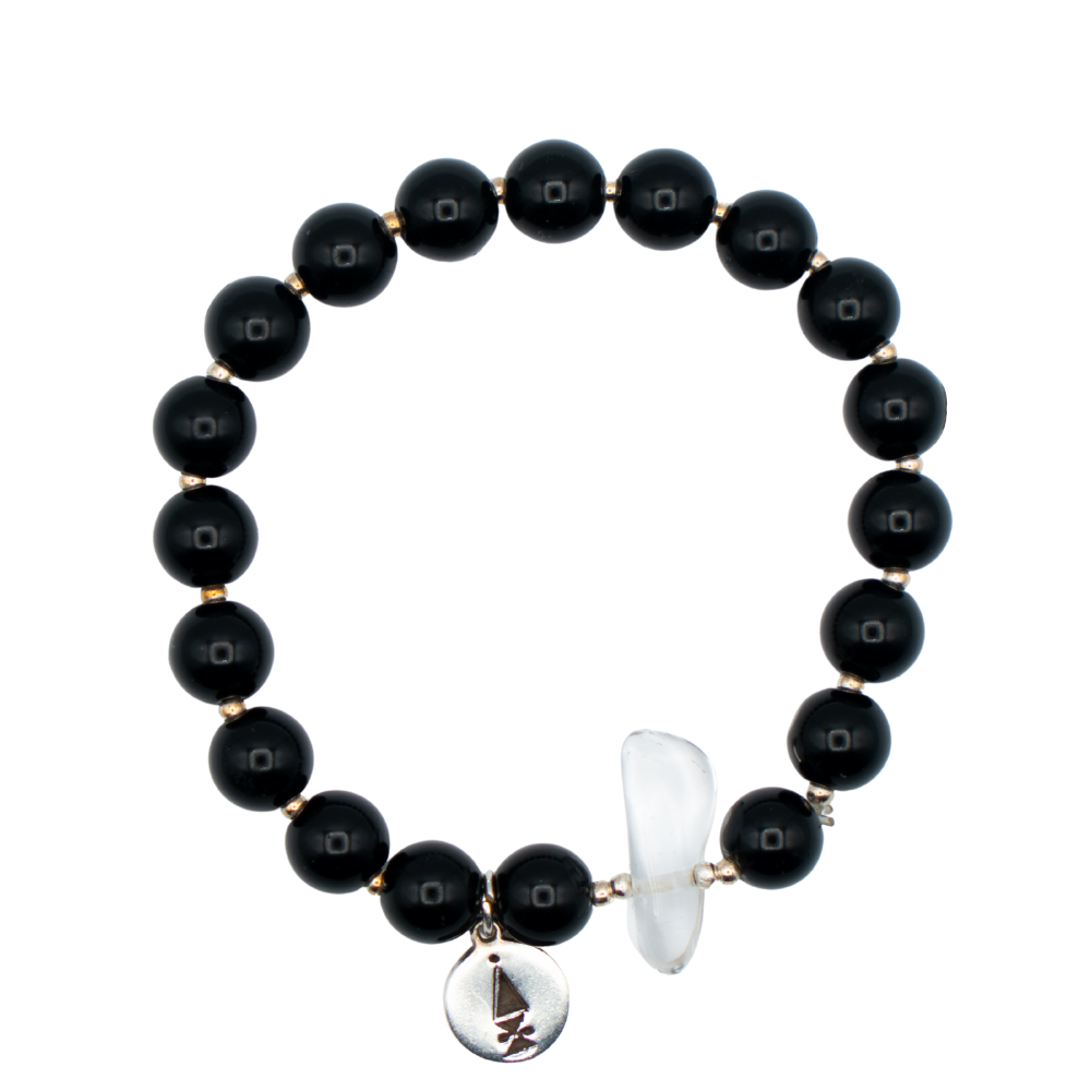 Black beaded bracelet